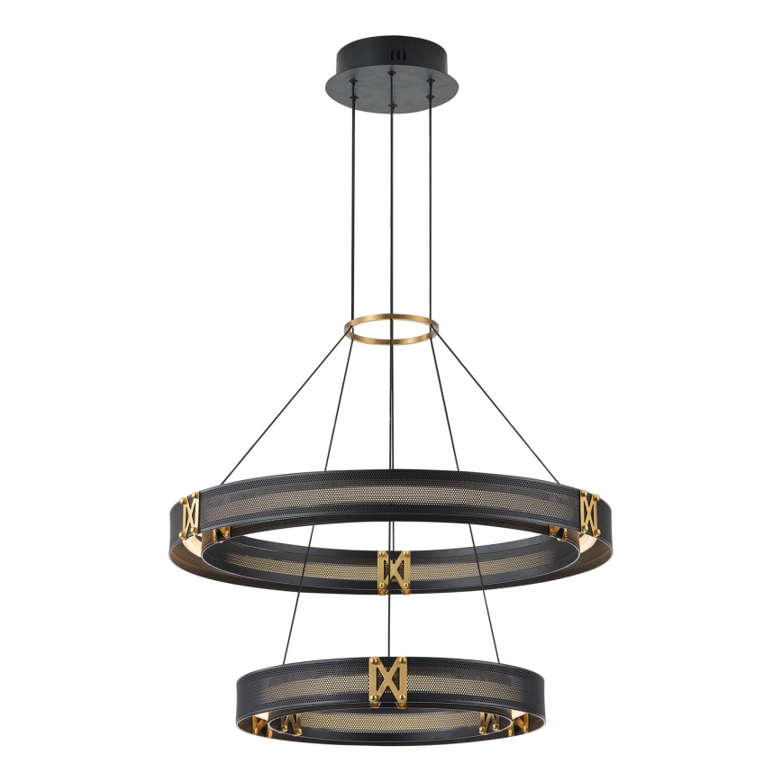 LED ljuskrona med textilsladd LED/62W/230V 3000K 62x120 cm