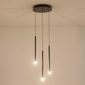 LED ljuskrona med textilsladd LED/6W/230V 3000K diameter 30 cm