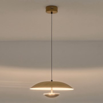 LED ljuskrona med textilsladd LED/7W/230V 3000K diameter 34,5 cm