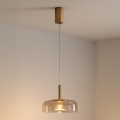 LED ljuskrona med textilsladd LED/8W/230V 3000K diameter 30 cm