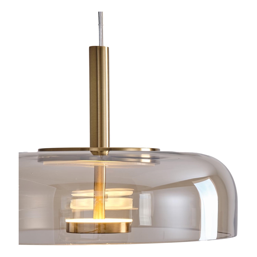 LED ljuskrona med textilsladd LED/8W/230V 3000K diameter 30 cm