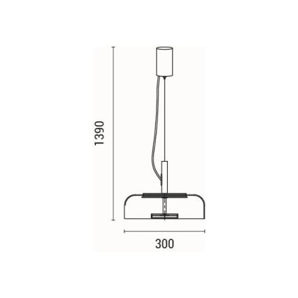 LED ljuskrona med textilsladd LED/8W/230V 3000K diameter 30 cm