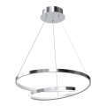 LED ljuskrona med textilsladd LUCERO LED/48W/230V skinande krom