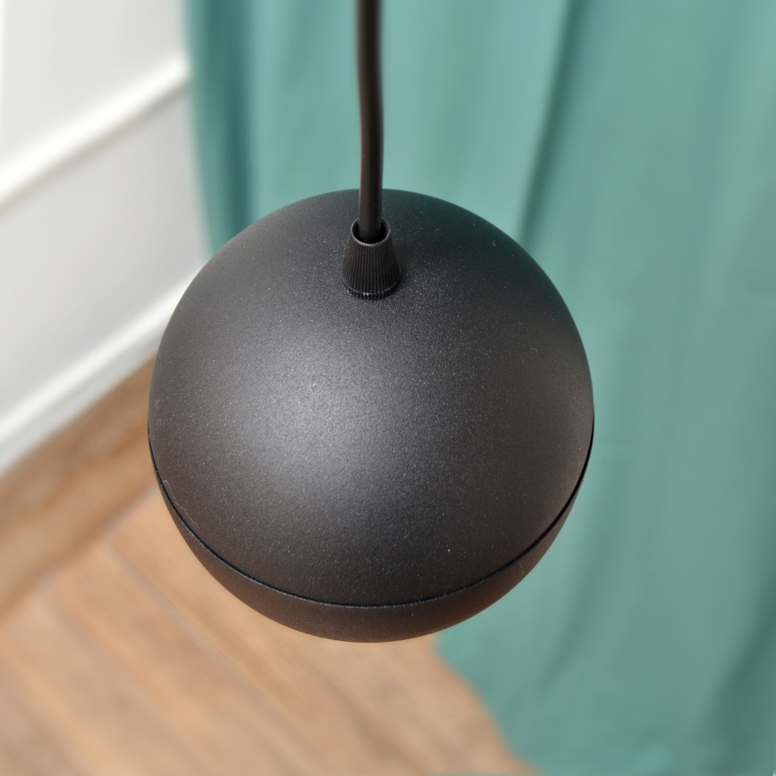 LED ljuskrona med textilsladd MIDWAY 4xGU10/4,8W/230V svart