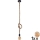 LED ljuskrona med textilsladd ROPE 1xE27/8W/230V