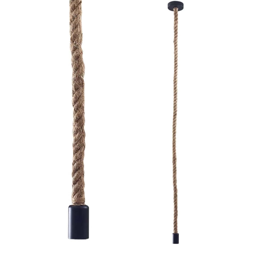 LED ljuskrona med textilsladd ROPE 1xE27/8W/230V