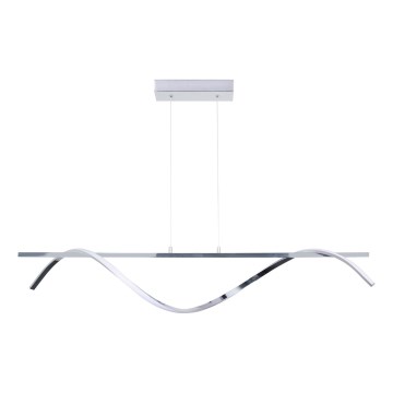 LED ljuskrona med textilsladd RUMBA LED/23W/230V 4000K skinande krom