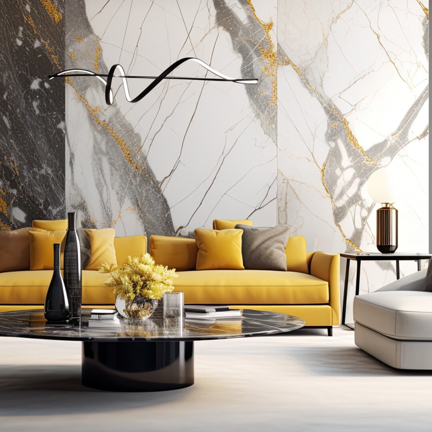 LED ljuskrona med textilsladd SASH LED/36W/230V svart