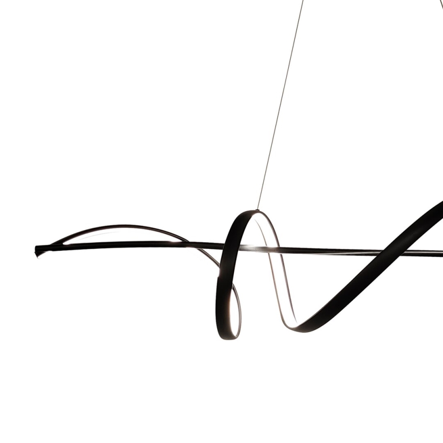 LED ljuskrona med textilsladd SASH LED/36W/230V svart