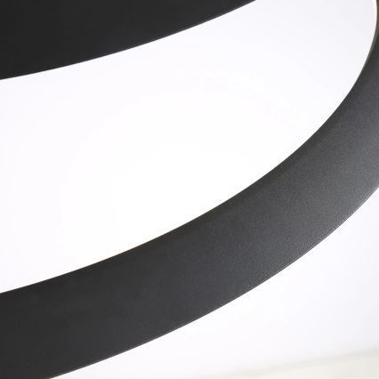 LED ljuskrona med textilsladd TANGO LED/44W/230V 4000K diameter 60 cm svart