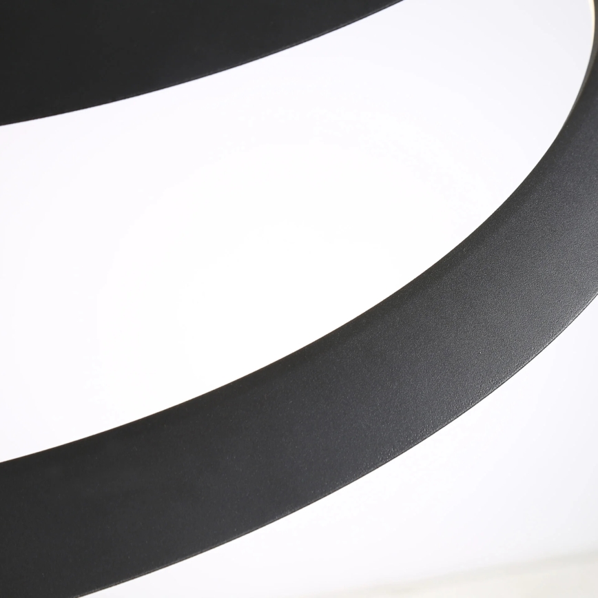 LED ljuskrona med textilsladd TANGO LED/44W/230V 4000K diameter 60 cm svart