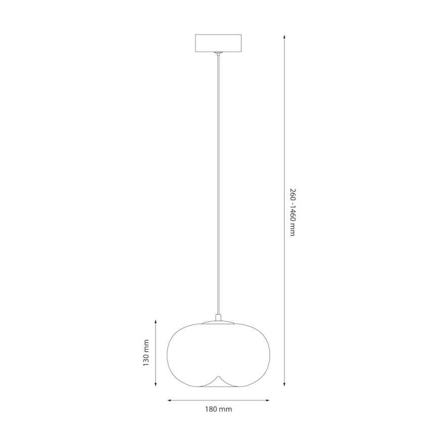 LED ljuskrona med textilsladd VASO LED/4W/230V diameter 18 cm svart/rökig