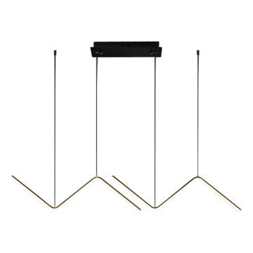 LED ljuskrona med textilsladd VERTE 2xLED/11W/230V svart