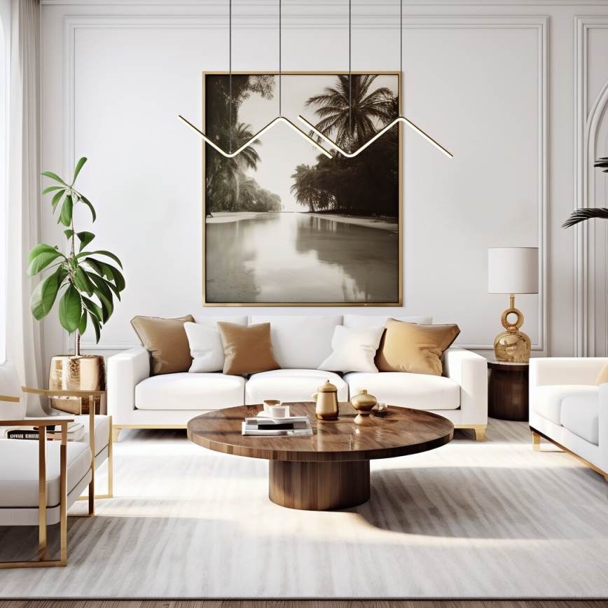 LED ljuskrona med textilsladd VERTE 2xLED/11W/230V svart