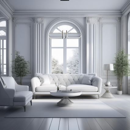 LED ljuskrona med textilsladd VERTIGO LED/54W/230V svart