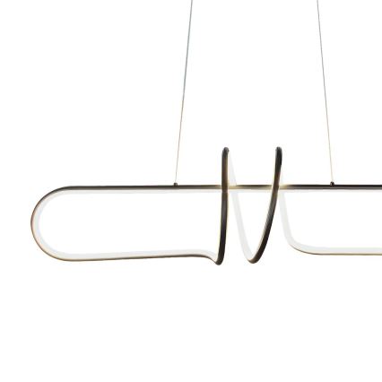 LED ljuskrona med textilsladd VERTIGO LED/54W/230V svart