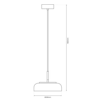 LED ljuskrona med textilsladd VETRO LED/6W/230V diameter 23 cm beige/svart