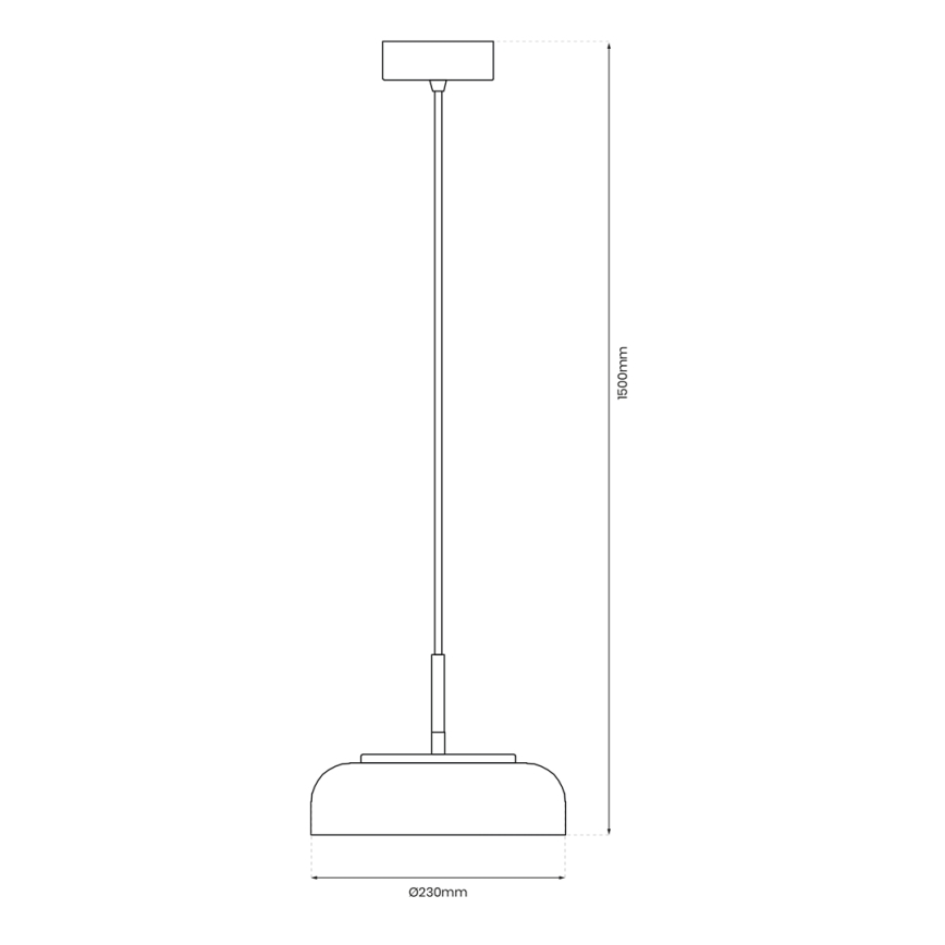 LED ljuskrona med textilsladd VETRO LED/6W/230V diameter 23 cm beige/svart