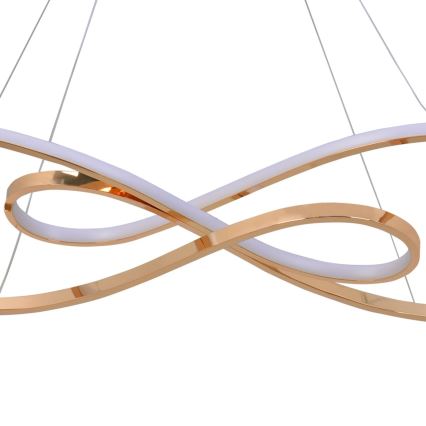 LED ljuskrona med textilsladd ZUMBA LED/50W/230V guld