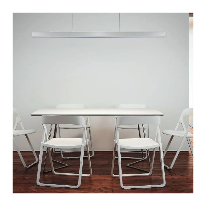 LED Ljuskrona med upphängning SAMSUNG CHIP LED/40W/230V 4000K silver