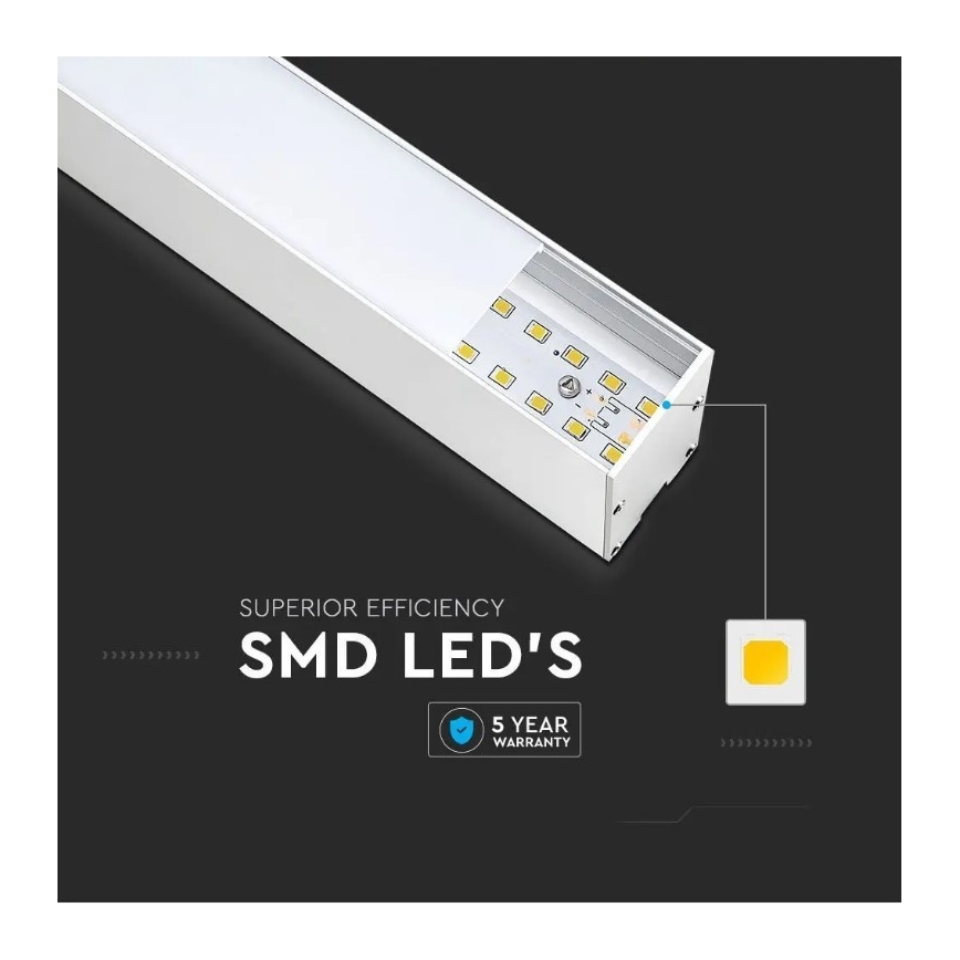 LED Ljuskrona med upphängning SAMSUNG CHIP LED/40W/230V 6400K vit