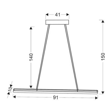 LED Ljuskrona med upphängningsrem  COCONUT LED/28W/230V