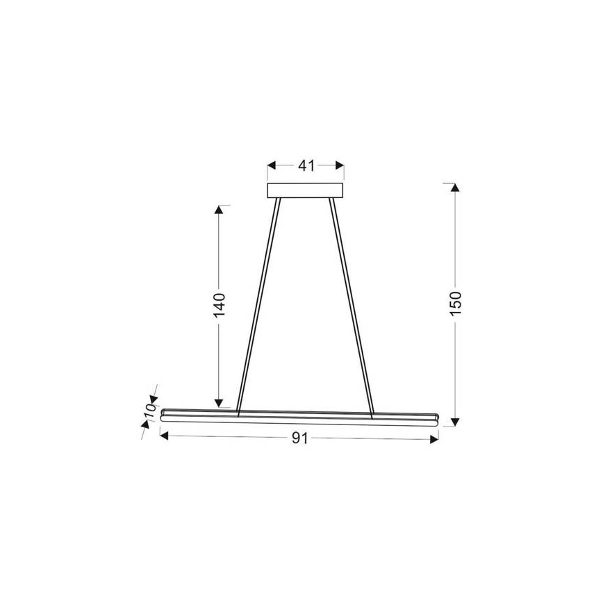 LED Ljuskrona med upphängningsrem  COCONUT LED/28W/230V