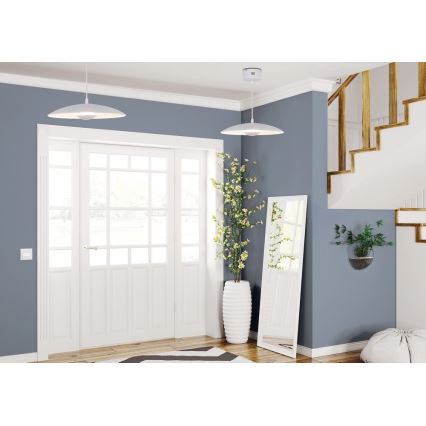 LED Ljuskrona med upphängningsrem  LUND LED/10W/230V vit 