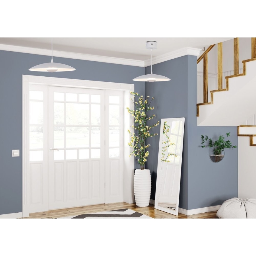 LED Ljuskrona med upphängningsrem  LUND LED/10W/230V vit 