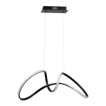 LED ljuskrona med upphängningsrem TESORO LED/48W/230V svart