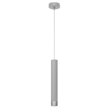 LED ljuskrona med upphängningsrem TUBA 1xGU10/6,5W/230V grå/matt krom