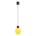 LED-ljuskrona på kabel CACTUS LED/3W/230V 3000K svart/gul