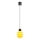 LED-ljuskrona på kabel CACTUS LED/3W/230V 3000K svart/gul