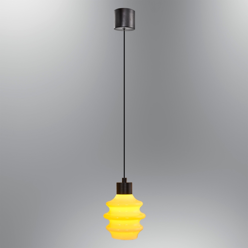 LED-ljuskrona på kabel CACTUS LED/3W/230V 3000K svart/gul