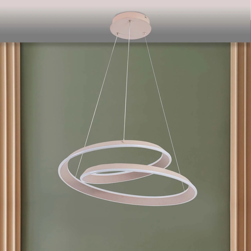 LED-ljuskrona på kabel CASHMERE LED/75W/230V Ø 60 cm vit