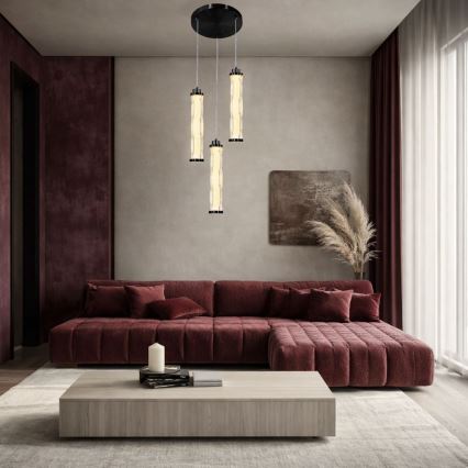 LED-ljuskrona på kabel CORTE LED/25W/230V svart