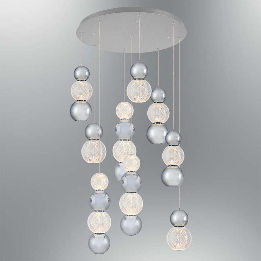 LED-ljuskrona på kabel CREMONA LED/51W/230V 3000K matt krom