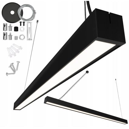 LED-ljuskrona på kabel/ytmonterad LED/44W/230V 4000K 120 cm svart