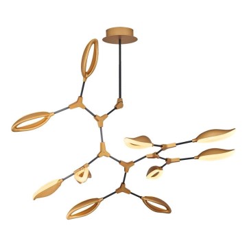 LED-ljuskrona på stång ASTI 10xLED/7W/230V 3000K guld