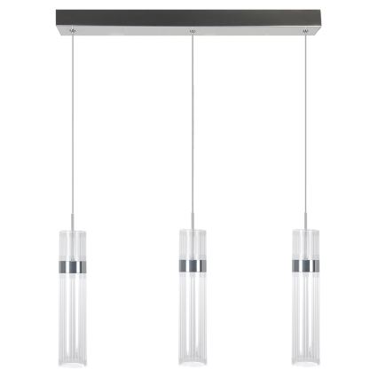 LED-ljuskrona på vajer AMBIENTE 3xLED/6W/230V 3000/4000/6000K blank krom