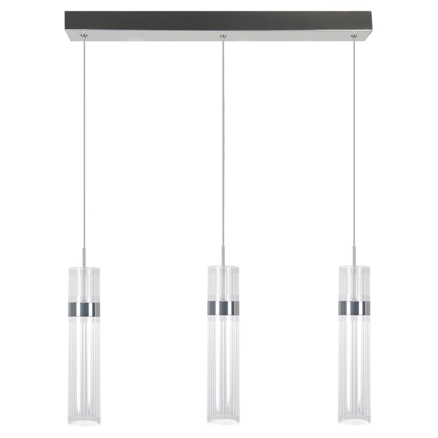LED-ljuskrona på vajer AMBIENTE 3xLED/6W/230V 3000/4000/6000K blank krom