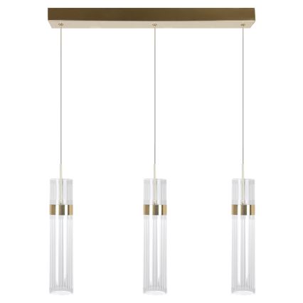 LED-ljuskrona på vajer AMBIENTE 3xLED/6W/230V 3000/4000/6000K guld