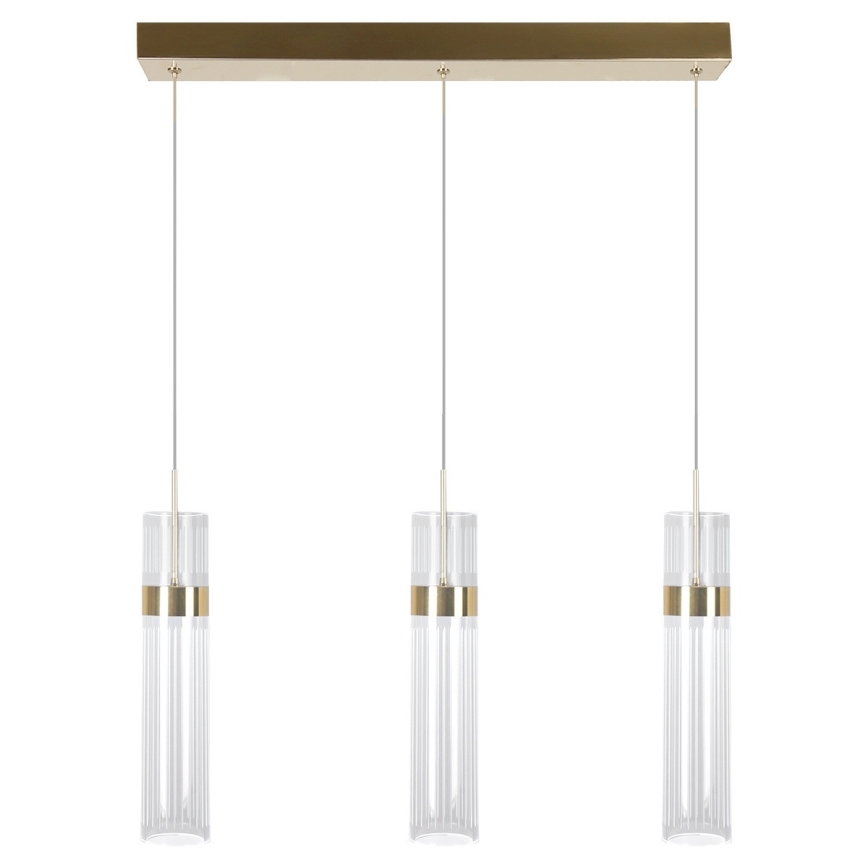 LED-ljuskrona på vajer AMBIENTE 3xLED/6W/230V 3000/4000/6000K guld
