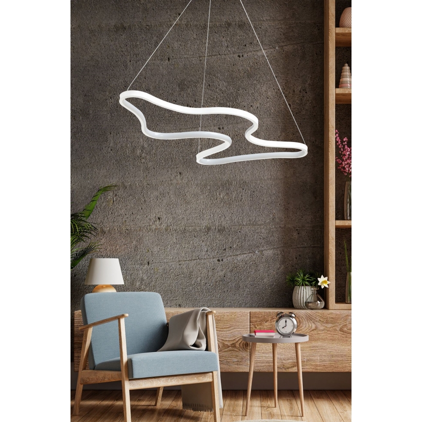 LED-ljuskrona på vajer ARTISAN LED/36W/230V 6500K vit