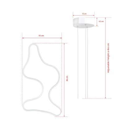 LED-ljuskrona på vajer ARTISAN LED/36W/230V 6500K vit