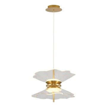 LED-ljuskrona på vajer BUTTERFLY 2xLED/10W/230V 3000K guld