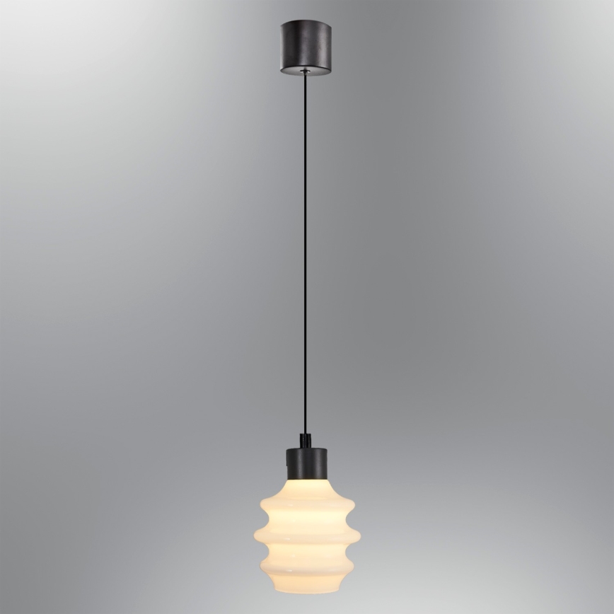 LED-ljuskrona på vajer CACTUS LED/3W/230V 3000K svart/vit