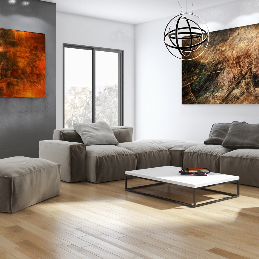 LED-ljuskrona på vajer COPERNICUS LED/260W/230V svart