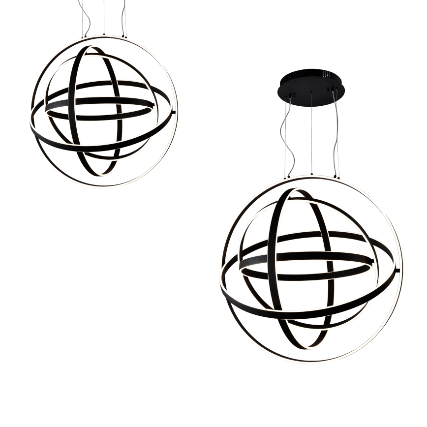 LED-ljuskrona på vajer COPERNICUS LED/260W/230V svart