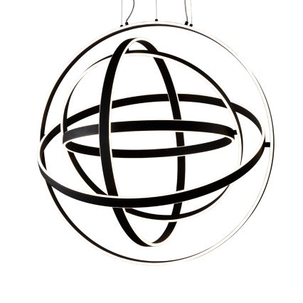 LED-ljuskrona på vajer COPERNICUS LED/260W/230V svart